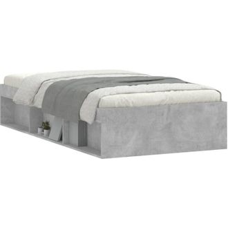 vidaXL Estructura De Cama Gris Hormig&oacute;n 90x190 Cm Vidaxl