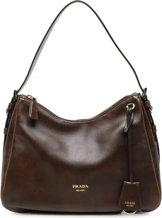 Prada Logo-print Leather Shoulder Bag