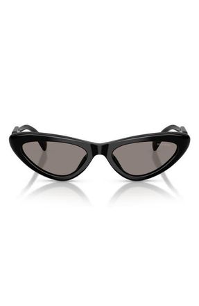 Miu Miu 55mm Cat Eye Sunglasses in Black /Dark Grey at Nordstrom