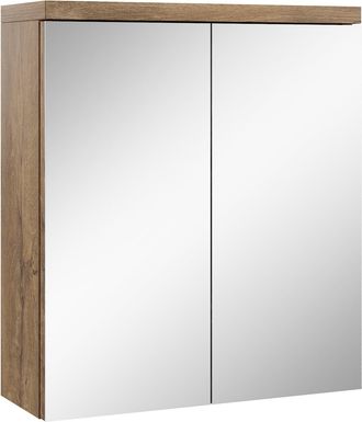 Badplaats Mueble Espejo Toledo 60cm Lefkas (marr&oacute;n) - Armario Mueble Espejo Espejo Ba&ntilde;o Mueble Ba&ntilde;o Mueble De Pared