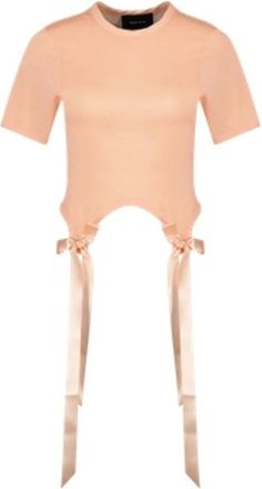 Simone Rocha T-Shirts, female, Orange, Size: XS Bow Tail Easy T-Shirt