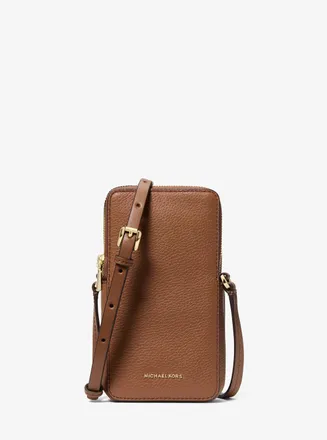 Michael Kors Jet Set Small Pebbled Leather Smartphone Crossbody Bag