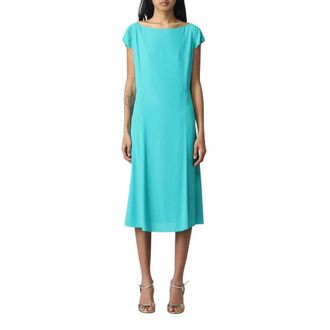 Patrizia Pepe Illusion Dress - Dames - Casual kleedjes - Groen - S - Kleedjes