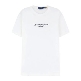 Polo Ralph Lauren Tops, Heren, Wit, 2Xl, Katoen, T-shirt met ronde hals