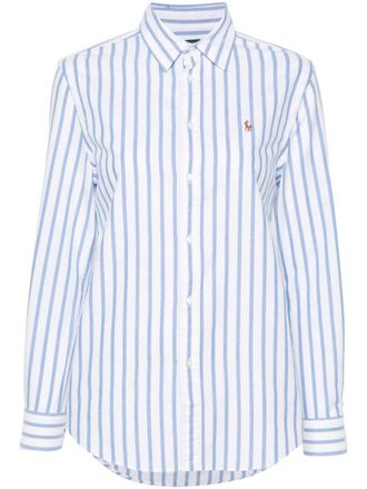 Polo Ralph Lauren Gestreepte blouse met print - Wit