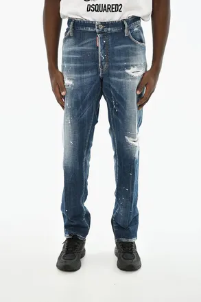 Dsquared2 Stretch Cotton Jeans SKATER With Visible Seams 16cm Dsquared2