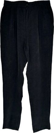 Giorgio Armani Pleated Trousers in Black Corduroy
