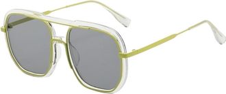 Generic Men Outdoor Driving Large Frame Sunglasses UV400 Women Vacation Photo Shoot Party Sun Glasses(Grey)