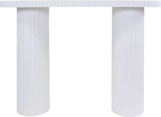 Mobili Rebecca Mesa consola de entrada en mdf color blanco 75,5x100x30