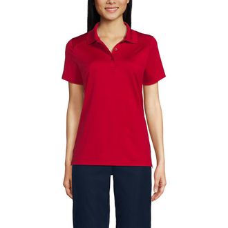Lands End School Uniform Short Sleeve Feminine Fit Rapid Dry Polo Shirt in Red at Nordstrom, Size Xx-Small