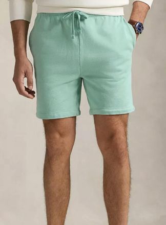 Ralph Lauren Loopback Fleece Pull-On Shorts In Celadon