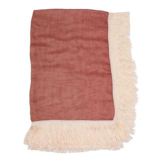 Faliero Sarti Scarves, female, Brown, Size: ONE SIZE Sciarpa Ginny Frangia 115X150