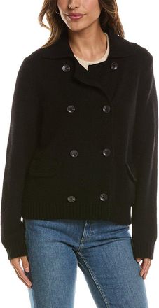 Fort&eacute; Cashmere Double Breasted Wool & Cashmere-Blend Cardigan