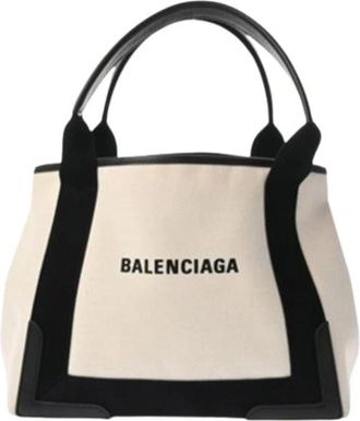Balenciaga Pre-owned Tote Bags, female, White, Size: ONE SIZE Pre-owned Canvas Tote Bag