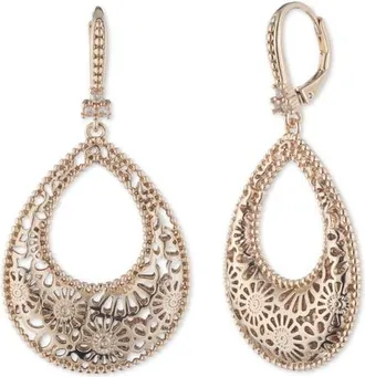 Marchesa Domed Filigree Drop Earrings in Gold at Nordstrom