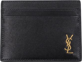 Saint Laurent Herrens Dokumentenhalter Leder Schwarz