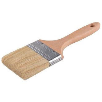 Trade Shop Trade Shop - Pennello Piatto 80mm Pennellessa Manico In Legno Con Setole Lunghe Per Dipingere