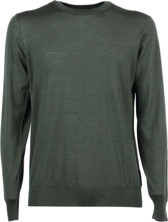FILIPPO DE LAURENTIIS G.Collo ML - Heren - Ronde hals truien - Groen - 3XL - Wol - Truien & Vesten