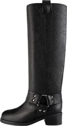 L37 Biker Gang - Dames - Hoge Laarzen - Zwart - 37 EU - Leer - Schoenen