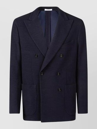 Boglioli double breasted blazer notch lapels buttons