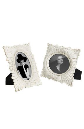 Glitzhome Set of 2 White Ornate Resin Tabletop Picture Frames-4x6 at Nordstrom, Size 4Ft 0In X 6Ft 0In