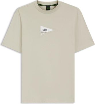 BOSS Regular-fit photoprint T-shirt in stretch cotton
