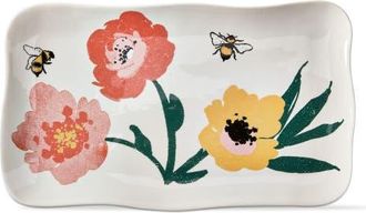 Tag Bee Blossom Multicolor Ceramic Serving Platter for Everyday Use in Multicolored at Nordstrom