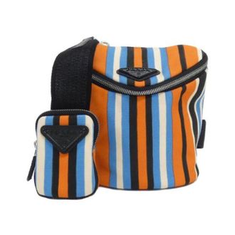 Prada Pre-owned Canapa Baiadera Schoudertas - Dames - Pre-owned - Veelkleurig - Maat: ONE Size