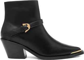 Coccinelle 65mm buckle-strap boots - women - Leather/Polyurethane/Polyurethane/Rubber - 36 - Black