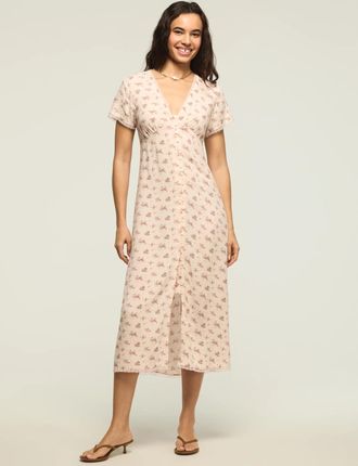 Lucky Brand Womens Floral Simone Midi Dress