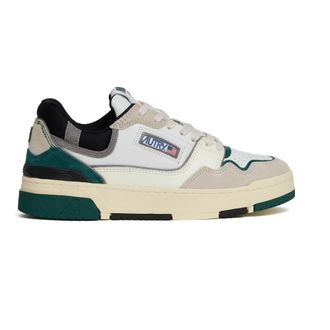 Autry Leren Sneakers Wit/Groen - Heren - Sneakers - Veelkleurig - 45 EU - Leer - Schoenen