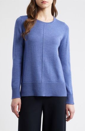 Eileen Fisher Crewneck Wool Sweater in Periwinkle at Nordstrom, Size Xx-Small