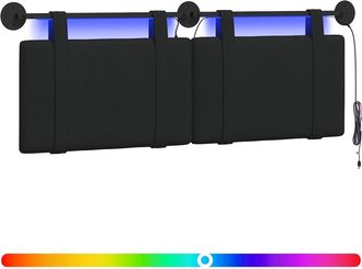 vidaXL Cabecero Colgante Negro Tela Vidaxl