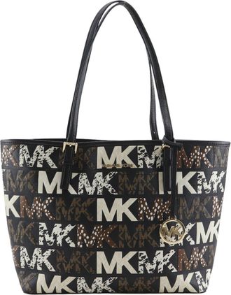 Michael Kors Black Pvc Tote Bag Weekend Bag (Pre-Owned)