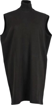 Rick Owens Abito smanicato a collo alto - Nero