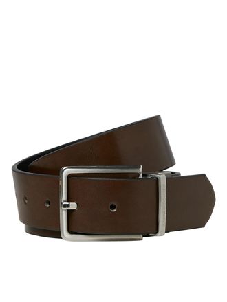 Jack & Jones Lederg&uuml;rtel JACK & JONES JACGARDA REVERSIBLE BELT NOOS, Herren, Gr. 80, braun (braun stone), Kunstfaser, unifarben, G&uuml;rtel Lederg&uuml;rtel