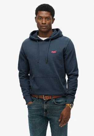 Superdry Kapuzensweatshirt SUPERDRY ESSENTIAL LOGO HOODIE HB, Herren, Gr. S, blau (stormy weather blau), angeraute Sweatware, Obermaterial: 70% Baumwolle, 30% 