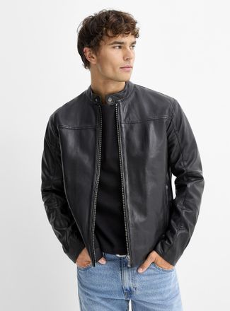 Sly & Co Mens Genuine leather biker jacket
