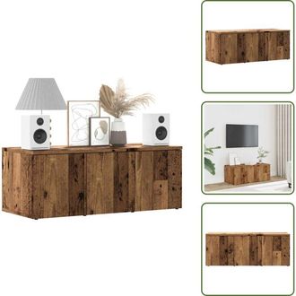 vidaXL Mobile TV con spazio portaoggetti - vidaXL Mobile Porta TV Legno Vecchio 80x34x30 cm in Legno Multistrato - Mobile TV per salotto