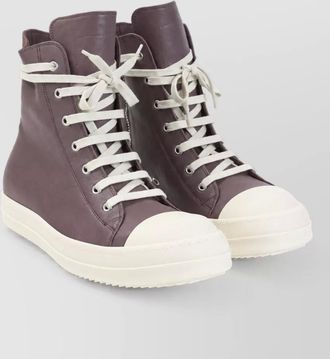 Rick Owens leather high-top sneakers