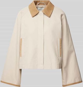 Vero Moda Jacke mit Leistentaschen in Beige, Gr&ouml;&szlig;e L