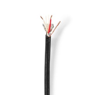 Nedis Cable De Microfono 2 X 035 Mm Cobre 1000 M Redondo Pvc Negro Bobina