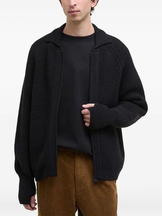 Barbour zip knitted cardigan - men - Cotton - M - Black