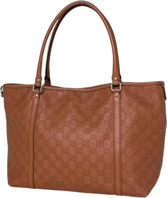 Gucci Guccissima Brown Leather Tote Bag (Pre-Owned)