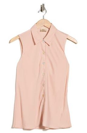Elie Tahari Sleeveless Button-Up Shirt in Blush at Nordstrom Rack, Size X-Small