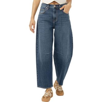 Silver Jeans Co High Waist Barrel Leg Jeans in Islington at Nordstrom, Size 32 X 28