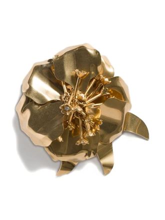 Miu Miu Metal Brooch With Crystals Accessories