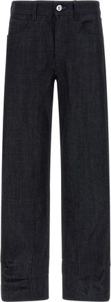 Jil Sander Loose Denim Broek - Dames - Regular Fit Jeans - Zwart - 2XS - Denim - Jeans