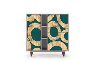 StoryZ Aparador azul-verde 3 puertas L 94 cm