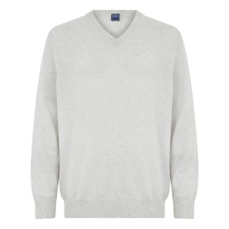 Fedeli Cashmere Knitwear, male, Gray, Size: 3XL V-neck Sweater